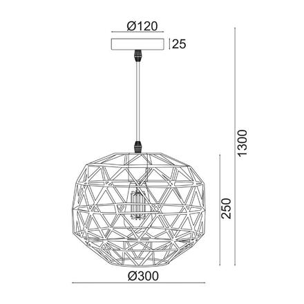 ACA Lighting Vintage závěsné svítidlo KS180430PC