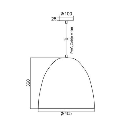 ACA Lighting Style závěsné svítidlo KS183240B