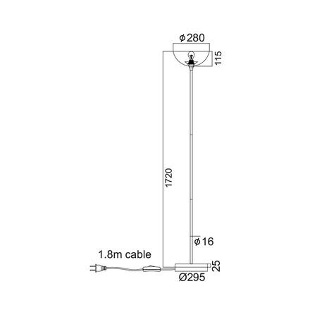 ACA Lighting Floor&Table stojanové svítidlo KS2026F1BK