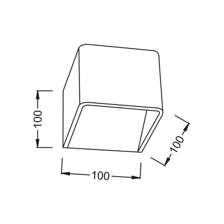 ACA Lighting Wall&Ceiling LED nástěnné svítidlo L35037BK