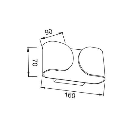 ACA Lighting Wall&Ceiling LED nástěnné svítidlo L350494