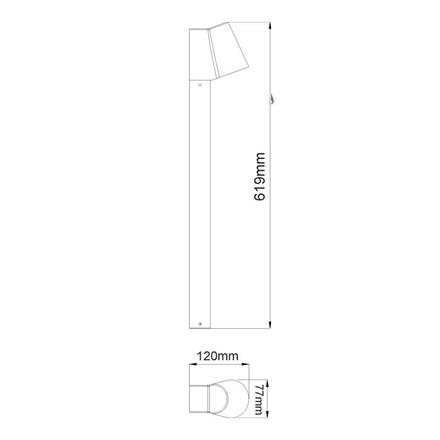 ACA Lighting LED COB venkovní stojací svítidlo 6W 400LM 100d 230V AC 3.000K tmavá šedá CRI80 IP54 30.000hod LG0510G-620