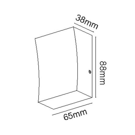 ACA Lighting LED HP venkovní nástěnné svítidlo 3W 110LM 89d 230V AC 3.000K tmavá šedá CRI80 IP65 30.000hod LG1041G