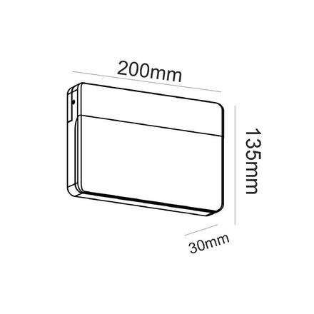 ACA Lighting LED SMD venkovní nástěnné svítidlo 13W 650LM 120d 230V AC 3.000K tmavá šedá CRI80 IP65 30.000hod LG1329G