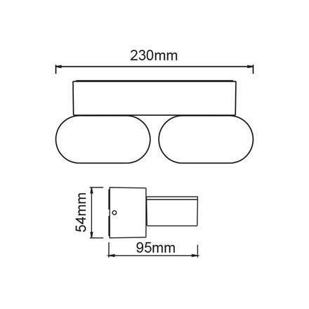 ACA Lighting LED SMD venkovní nástěnné svítidlo 13W 630LM 100d 230V AC 3.000K tmavá šedá CRI80 IP54 30.000hod LG1682G