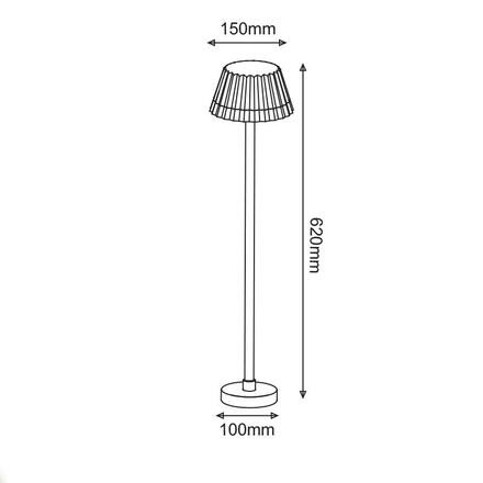 ACA Lighting LED SMD venkovní stojací svítidlo 10W 400LM 130d 230V AC 3.000K tmavá šedá CRI80 IP65 30.000hod LG2122G-600