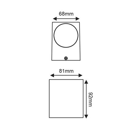 ACA Lighting LED HP venkovní nástěnné svítidlo 4W 230LM 40d 230V AC 3.000K tmavá šedá CRI80 IP65 30.000hod LG2203G