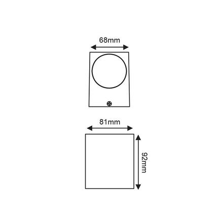 ACA Lighting Garden Wall venkovní nástěnné svítidlo LG2203GU10G