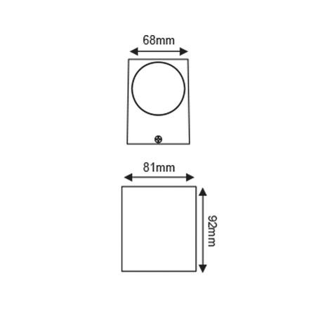 ACA Lighting Garden Wall venkovní nástěnné svítidlo LG2203GU10GB