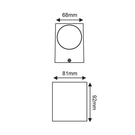 ACA Lighting LED HP venkovní nástěnné svítidlo 4W 230LM 40d 230V AC 3.000K bílá CRI80 IP65 30.000hod LG2203W