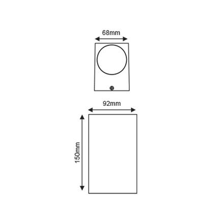 ACA Lighting Garden Wall venkovní nástěnné svítidlo LG2204GU10GB