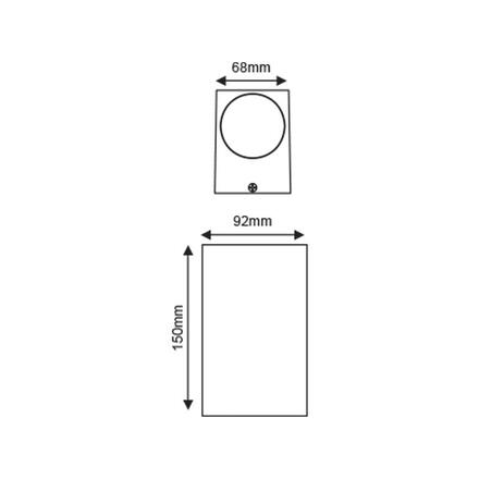ACA Lighting Garden Wall venkovní nástěnné svítidlo LG2204GU10W