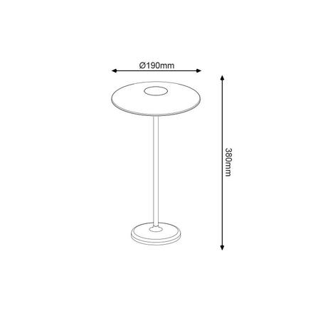 ACA Lighting LED venkovní stolní svítidlo na baterie 2W 260lm 83st. 3.000K tmavě šedá CRI80 IP54 LG2441G-400