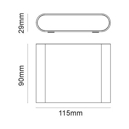 ACA Lighting LED SMD venkovní nástěnné svítidlo 7W 310LM 60d 230V AC 3.000K tmavá šedá CRI80 IP54 30.000hod LG2631G