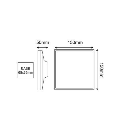 ACA Lighting LED SMD venkovní nástěnné svítidlo 8W 450LM 110d 230V AC 3.000K tmavá šedá CRI80 IP54 30.000hod LG2802G
