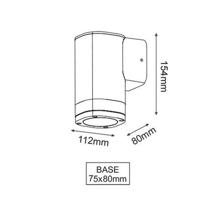 ACA Lighting Garden Wall venkovní nástěnné svítidlo LG2881G