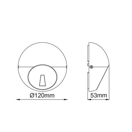 ACA Lighting LED SMD venkovní nástěnné svítidlo 4W 30LM 18d 230V AC 3.000K tmavá šedá CRI80 IP65 30.000hod LG5104G