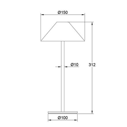 ACA Lighting LED venkovní stolní svítidlo na baterie 3W 140lm 3.000K bílá 270st. CRI80 IP54 LG5860W-300