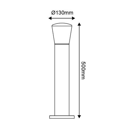 ACA Lighting E27 venkovní stojací svítidlo 230V tmavě šedá IP54 MAX.40W LG5951G-500