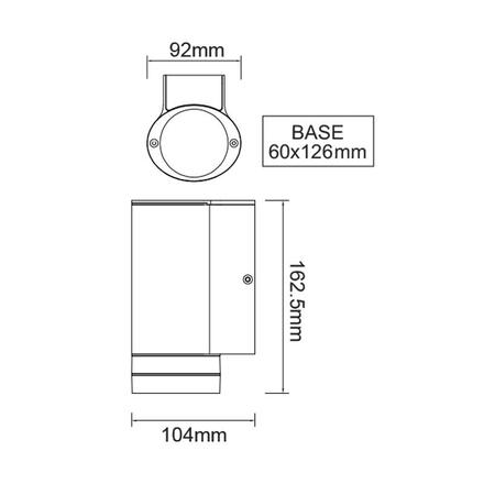 ACA Lighting Garden Wall venkovní nástěnné svítidlo LG6006G