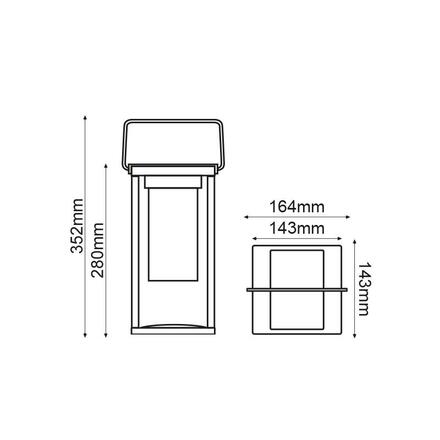 ACA Lighting LED venkovní stolní svítidlo na baterie 3W 150lm 180st. 3.000K tmavě šedá CRI80 IP54 LG630G