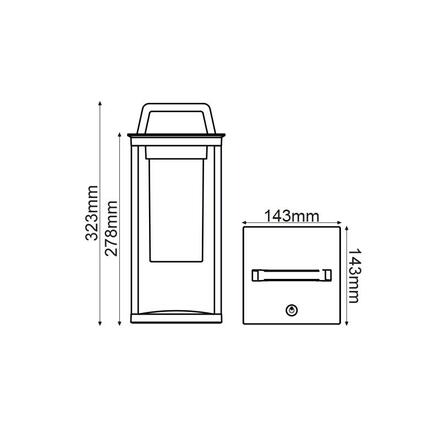 ACA Lighting LED venkovní stolní solární svítidlo na baterie 3W 150lm 180st. 3.000K tmavě šedá CRI80 IP54 LG630GSOL