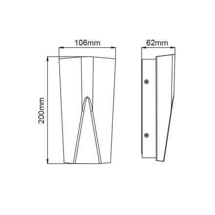 ACA Lighting LED SMD venkovní nástěnné svítidlo 11W 370LM 140d 230V AC 3.000K tmavá šedá CRI80 IP65 30.000hod LG7210G