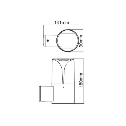ACA Lighting Garden Wall venkovní nástěnné svítidlo LG8304G