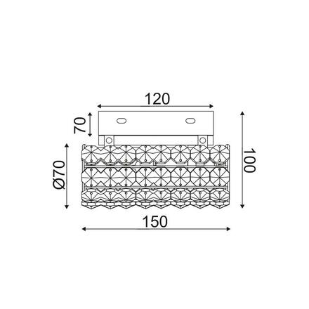 ACA Lighting Crystal nástěnné svítidlo LIANNA151W