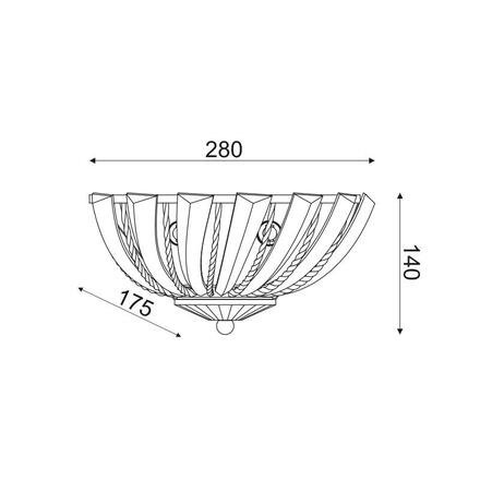 ACA Lighting Crystal nástěnné svítidlo LUCA292W