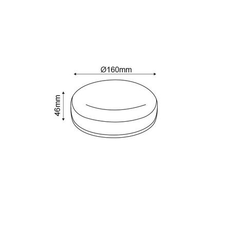 ACA Lighting LED plastové bílé stropní svítidlo 230V AC IP66 12W 1010lm 3000K 120d Ra80 MADA1230