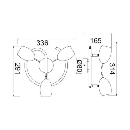 ACA Lighting Spot stropní svítidlo MC1163G