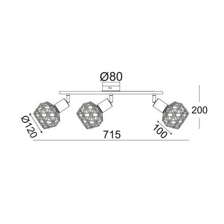 ACA Lighting Spot svítidlo MC15613B