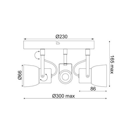 ACA Lighting Spot nástěnné a stropní svítidlo MC171153
