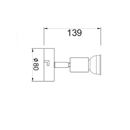 ACA Lighting Spot nástěnné svítidlo MC634BK1