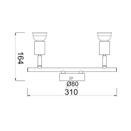 ACA Lighting Spot stropní svítidlo MC634BK2