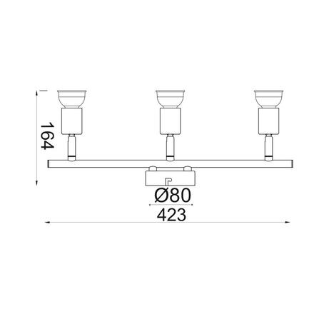 ACA Lighting Spot stropní svítidlo MC634BK3