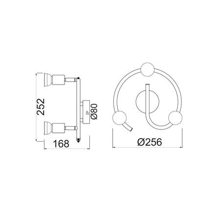 ACA Lighting Spot stropní svítidlo MC634BK3G