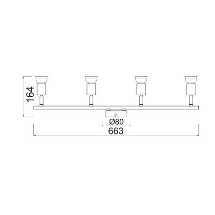 ACA Lighting Spot stropní svítidlo MC634BK4