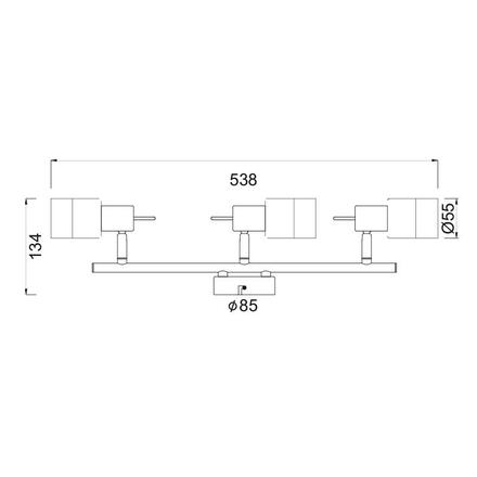 ACA Lighting Spot stropní svítidlo MC6563