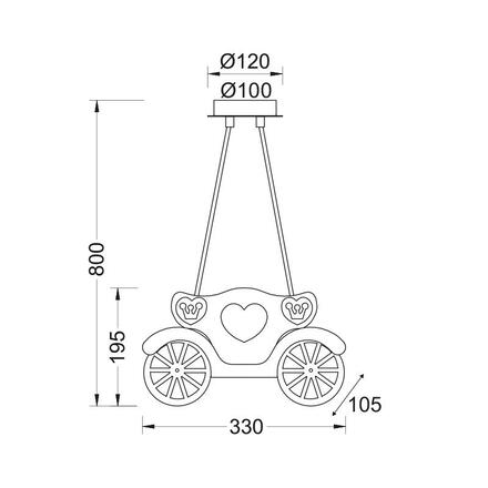 ACA Lighting Dětské závěsné svítidlo MD110042B