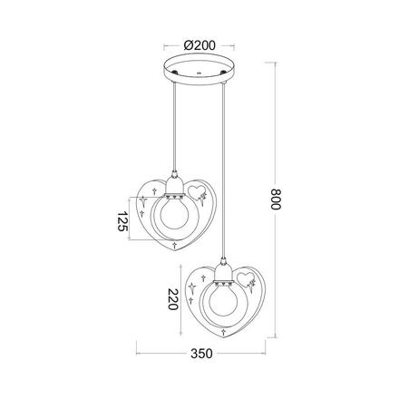 ACA Lighting Dětské závěsné svítidlo MD70832