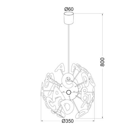 ACA Lighting Dětské závěsné svítidlo MD70853E