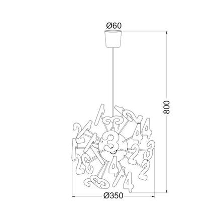 ACA Lighting Dětské závěsné svítidlo MD70853F