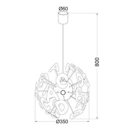 ACA Lighting Dětské závěsné svítidlo MD70854E