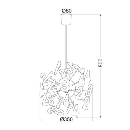 ACA Lighting Dětské závěsné svítidlo MD70854F