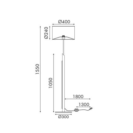 ACA Lighting stojací lampa CLIFF černý kov + přírodní dřevo s béžovým textilním stínítkem 1xE27 MF21858