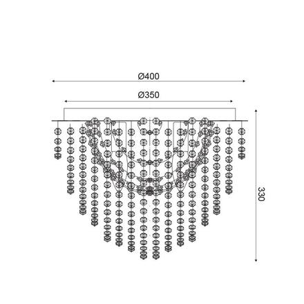 ACA Lighting Crystal stropní svítidlo MISSY404C