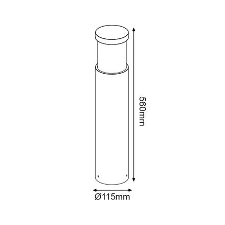 ACA Lighting Garden Pole venkovní svítidlo MK031R-560