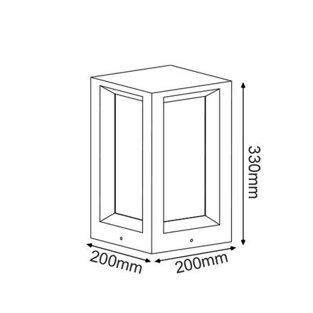 ACA Lighting Garden Pole venkovní svítidlo MK039W-330